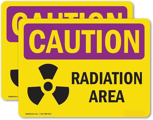 (عبوتان) علامة تحذير من الإشعاع لمنطقة الإشعاع OSHA مقاس 10 بوصة × 7 بوصة ملصق من الفينيل مقاوم للطقس، ومحمي من الأشعة فوق البنفسجية لمكان العمل والأعمال التجارية وموقع البناء، صنع في الولايات المتحدة الأمريكية in Saudi Arabia