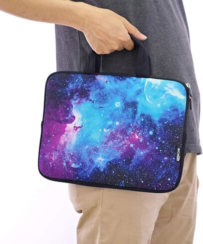 RICHEN Neoprene Laptop Sleeve Case Bag, Galaxy, Fits 11-12.5 inch Netbooks/Laptops/Notebooks, Portable Electronic Device Cover for Carrying and Protecting in Saudi Arabia