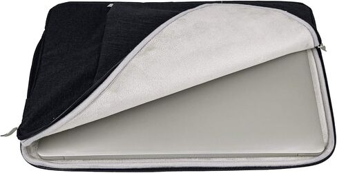 حقيبة كمبيوتر محمول RAINYEAR مقاس 13.3 بوصة متوافقة مع M1 M2 MacBook Pro 14 بوصة A2442، 13.6 بوصة A2681، 13.3 Air Pro A2338 A2337 وChromebook PC حقيبة حمل مع حقيبة جيب أمامية بمقبض، أسود in Kuwait