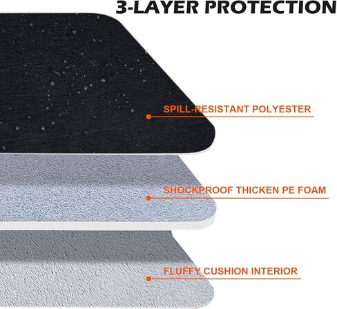 حقيبة كمبيوتر محمول RAINYEAR مقاس 13.3 بوصة متوافقة مع M1 M2 MacBook Pro 14 بوصة A2442، 13.6 بوصة A2681، 13.3 Air Pro A2338 A2337 وChromebook PC حقيبة حمل مع حقيبة جيب أمامية بمقبض، أسود in Kuwait