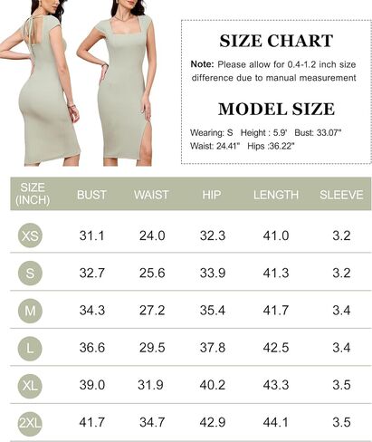 Women's Sexy Square Neck Bodice Dresses Backless Tie Side Slit Cap Sleeve Party Club Dresses in Saudi Arabia