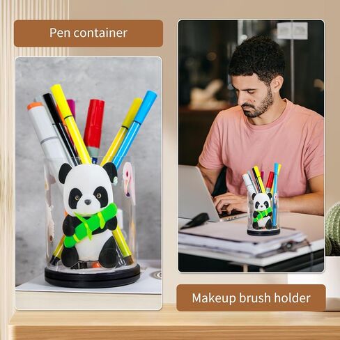 pen holder, pencil holder，makeup brush holder，organizer ，pen holder for desk, acrylic rotating pen cup, office school room storage boxes,color printing in Kuwait