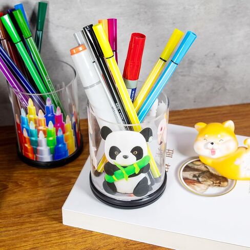pen holder, pencil holder，makeup brush holder，organizer ，pen holder for desk, acrylic rotating pen cup, office school room storage boxes,color printing in Kuwait