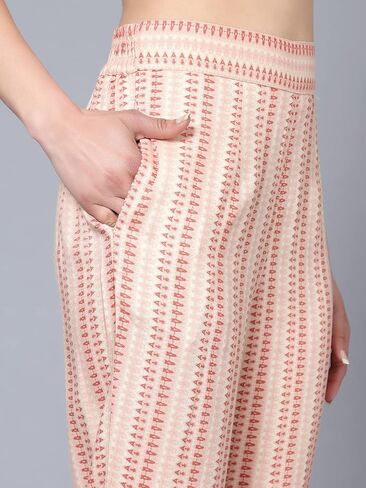 2 Piece Summer Outfits, Co-ord Set with Pant & Tunic Top with Tessel, Full Sleeves Indian Co-ord Set in Saudi Arabia