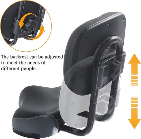 TopMate Adjustable Oversized Comfort Tricycle Seat, Removable Comfortable Electric Bicycle Saddle for ES30/ES31/ES32 in Saudi Arabia