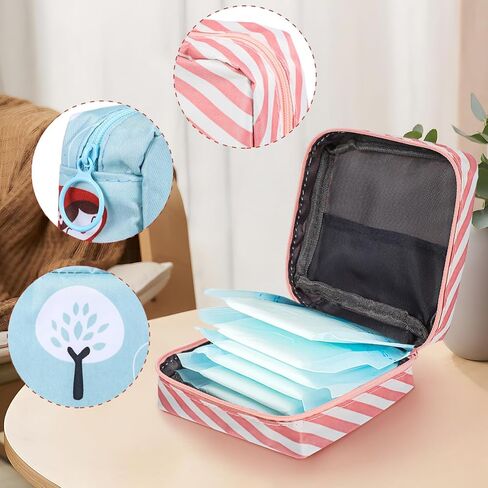 Ipetboom Sanitary Napkin Storage Bag - 3pcs Portable Period Bag Sanitary Pad Holder Zippered Sanitary Napkin Pad Storage Bag - First Period Gifts for Teen Girls in Saudi Arabia