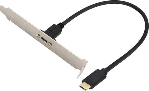 كابل محول تثبيت لوحة USB من النوع C 3.1 USB-C 3.1 Gen2 10 جيجابت في الثانية ذكر إلى كابل برغي تثبيت على لوحة USB C أنثى، يدعم الشحن والبيانات والصوت وكابل الفيديو لأجهزة الكمبيوتر المحمول والكمبيوتر اللوحي والهاتف المحمول (0.3 متر/1 قدم) in Kuwait