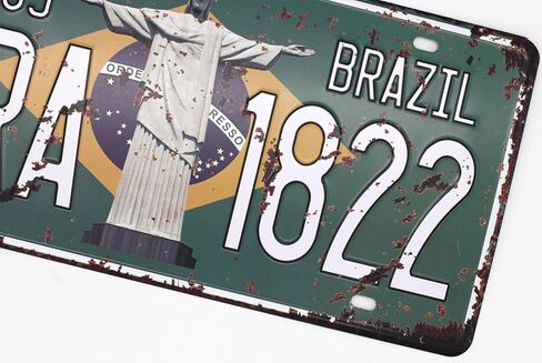 UOOPAI Gustave Paris Eiffel Tower ET 1889 Vintage Metal Tin Sign Auto License Plate, Embossed Tag Size 6" X 12" in Saudi Arabia