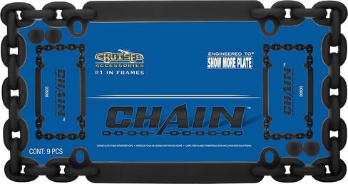 Cruiser Accessories 20530 Chain License Plate Frame, Chrome in Kuwait