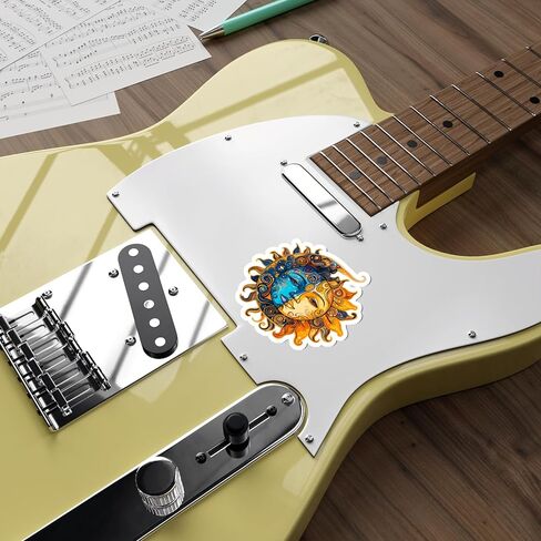 Sun and Moon Sticker Souvenir Nature Decal Vinyl Small Waterproof Bottle Mug Passport Book Scrapbook Notebook Laptop Tumbler Skateboard Computer Phone Size 4" Gift in Saudi Arabia