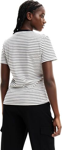 Desigual Women's Striped Mickey Mouse T-Shirt in Saudi Arabia