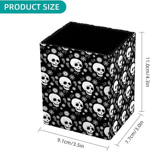 Rectangular Pencil Holder for Desk Animal Tiger Large Capacity Pen Cup PU Leather Makeup Brush Holder Office Desk Organizer in Saudi Arabia
