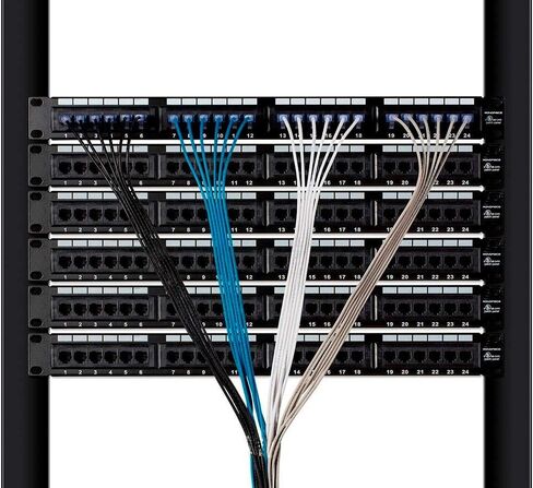 كابل تصحيح Monoprice Cat6A Ethernet - Snagless RJ45، 550 ميجا هرتز، 10 جيجا، UTP، سلك نحاسي عاري نقي، 30AWG، 10 حزم، 1 قدم، أزرق - سلسلة SlimRun in Saudi Arabia