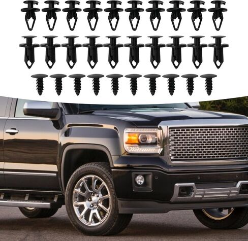 120PCs 3 in 1 GM A20991 Fender Liner Clips, 11589292 Bumper Fastener Plastic Rivet 21030249 Door Trim Panel 1605396/1595864 Compatible with GMC Trucks Buick in Saudi Arabia
