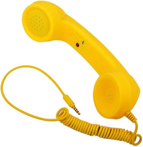 Gigicloud Retro Phone Telephone, 3.5mm Universal Phone Retro Handset Radiation-Proof Receivers Cellphone Handset Classic Mobile Phone Handset for Phone in Saudi Arabia