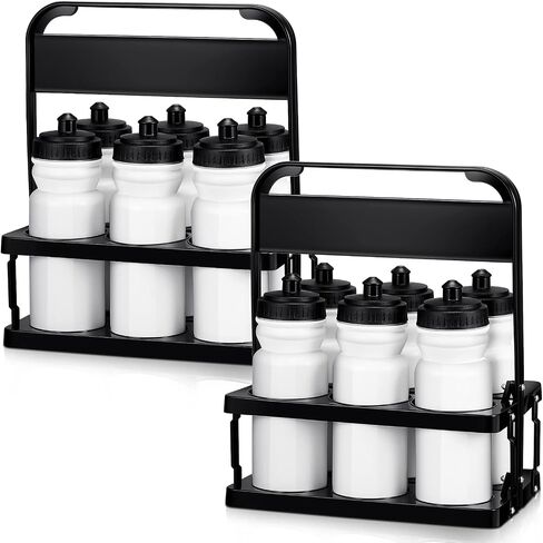 Yaomiao 12 Water Bottles 20 oz with 2 Pack Sports Water Bottle Carrier Wide Mouth Water Bottles Plastic Squeeze Water Bottles Major Sports Water Bottles for Fitness Bike Gym Camping in Saudi Arabia