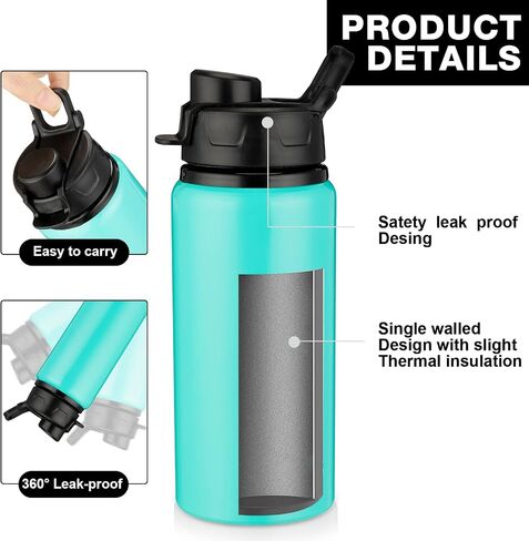 Shellwei 10 Pcs Aluminum Water Bottle 17 oz Reusable Bottles with Snap Lids Metal Water Bottle Lightweight Portable Sports Water Bottle Leak Proof Travel Water Bottle for Gym Camping Hiking Fishing in Saudi Arabia