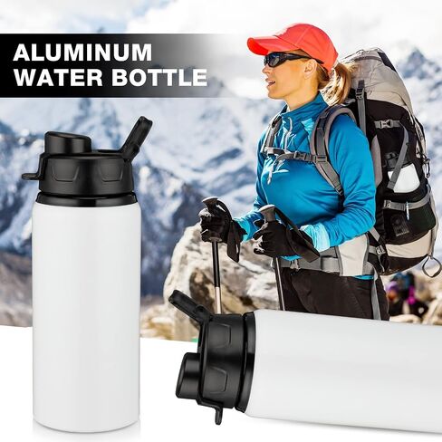 Shellwei 10 Pcs Aluminum Water Bottle 17 oz Reusable Bottles with Snap Lids Metal Water Bottle Lightweight Portable Sports Water Bottle Leak Proof Travel Water Bottle for Gym Camping Hiking Fishing in Saudi Arabia
