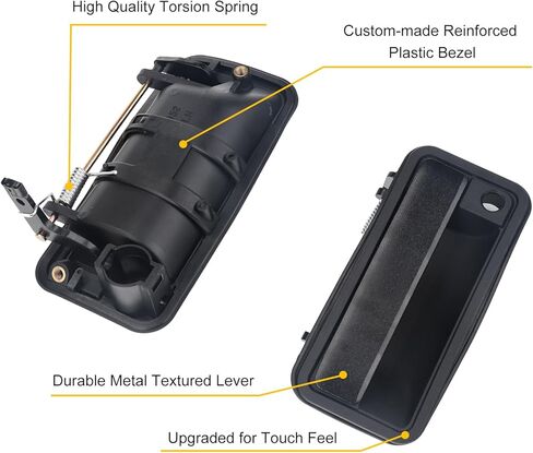 مقابض أبواب خارجية معدنية 3 مرايا مع أسطوانات قفل ومفاتيح متوافقة مع 1995-2000 تشيفي تاهو جي إم سي بيك اب سوبربان C/K1500 C/K2500 C/K3500 يوكون (الجانب الأيسر والأيمن) 15742229 15742230 in Kuwait