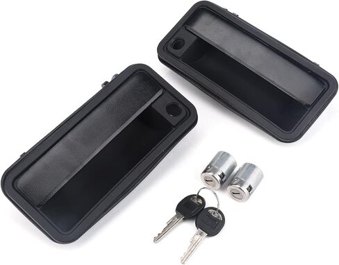 مقابض أبواب خارجية معدنية 3 مرايا مع أسطوانات قفل ومفاتيح متوافقة مع 1995-2000 تشيفي تاهو جي إم سي بيك اب سوبربان C/K1500 C/K2500 C/K3500 يوكون (الجانب الأيسر والأيمن) 15742229 15742230 in Kuwait