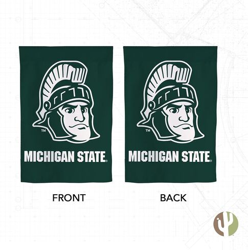 Desert Cactus Michigan State University Garden Flag Spartans MSU Banner 100% Polyester (Design G) in Saudi Arabia