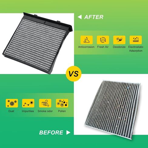فلتر هواء المقصورة CF10930 مع الكربون المنشط متوافق مع سوبارو Crosstrek Forester Impreza Sport Wrx Sti Xv Crosstrek CP930 in Kuwait