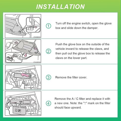 فلتر هواء المقصورة CF10930 مع الكربون المنشط متوافق مع سوبارو Crosstrek Forester Impreza Sport Wrx Sti Xv Crosstrek CP930 in Kuwait