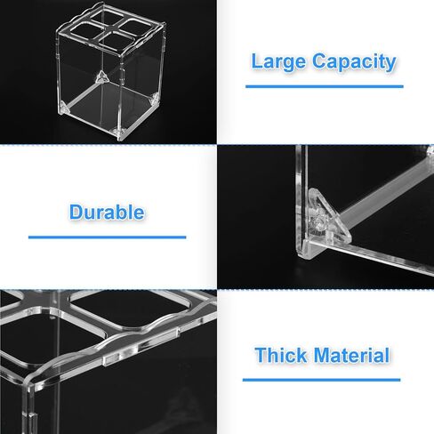 Acrylic Pipe Cleaners Storage & Organizer, Pipe Cleaners Holder with Separation, Fit for Pipe Cleaners Art and Craft Supplies, with Installation Tools (Clear) in Saudi Arabia