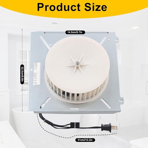 Upgrade S97017705 Motor Assembly Compatible with Broan 750 751 752 NuTone r 8663RP 8664RP 671R 672R Exhaust Fan Replace 86933000/JA2B104N/JA2C271G/JA2B099N/S97017705/97017705 in Kuwait