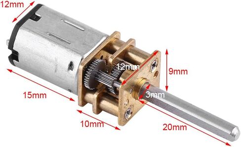 DC 12V Geared Motor Electric Micro Speed Reduction Gear Box with Long Output Shaft for Robot DIY Output Shaft Diameter 3mm (12V 2000RPM) in Saudi Arabia