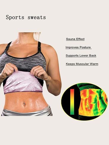 MakeMeChic Women's Sweat Belt Workout Sports Belly Band Waist Trainer Trimmer Slimming Shapewear in Saudi Arabia