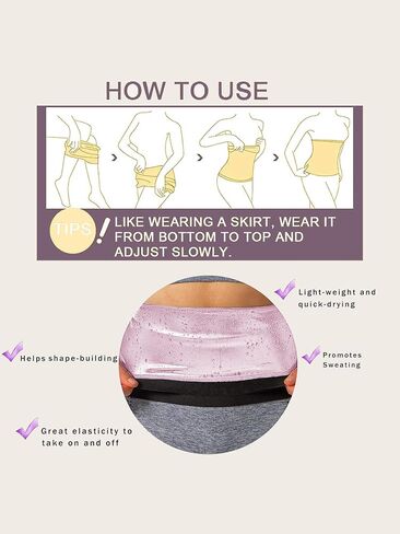 MakeMeChic Women's Sweat Belt Workout Sports Belly Band Waist Trainer Trimmer Slimming Shapewear in Saudi Arabia