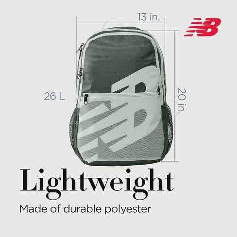 New Balance Laptop Backpack, Core Performance Travel Bag for Men and Women, Black, One Size in Saudi Arabia
