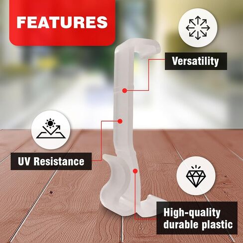 2.5 Inch Clear Valance Clips for Top Blind Brands & Window Shades, 20-Pack - Sturdy Plastic Brackets, Ideal for Wood, Faux Wood & Metal Treatments in Home & Office Settings,by Amazing Drapery Hardware in Saudi Arabia