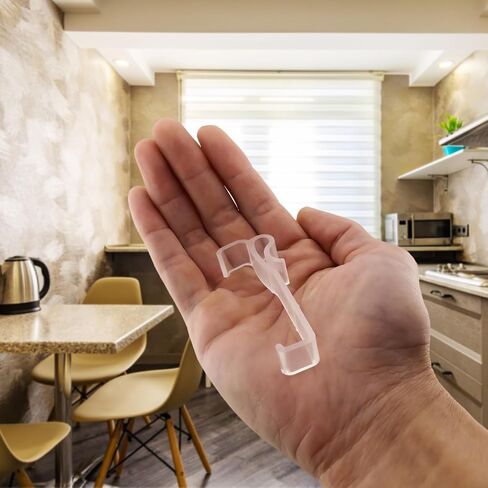 2.5 Inch Clear Valance Clips for Top Blind Brands & Window Shades, 20-Pack - Sturdy Plastic Brackets, Ideal for Wood, Faux Wood & Metal Treatments in Home & Office Settings,by Amazing Drapery Hardware in Saudi Arabia