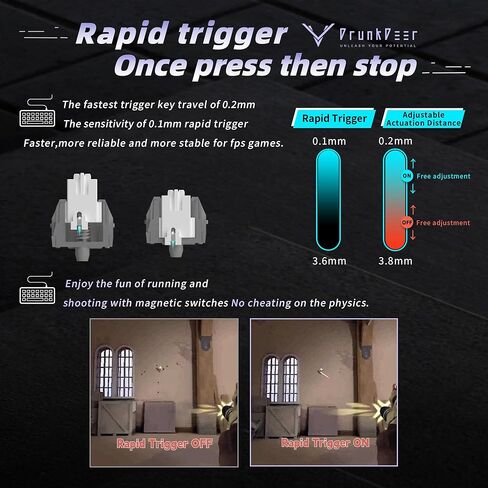DrunkDeer A75 Pro Magnetic Switch Keyboard Rapid Trigger Mechanical Gaming Keyboard Adjustable Actuation Hall Switches RGB PBT Keycap Compact TKL 82Keys Wired USB，with Knob in Saudi Arabia