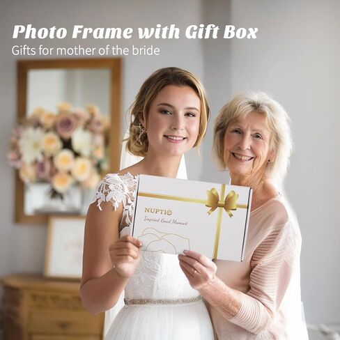 NUPTIO Mother of Bride Gifts: Mom Daughter Picture Frames Thank You Mama Gift Wood Photo Frame 4x6 Inch for Wedding Engagement Bridal Shower Present Best Mothers Presents - Forever Your Little Girl in Saudi Arabia