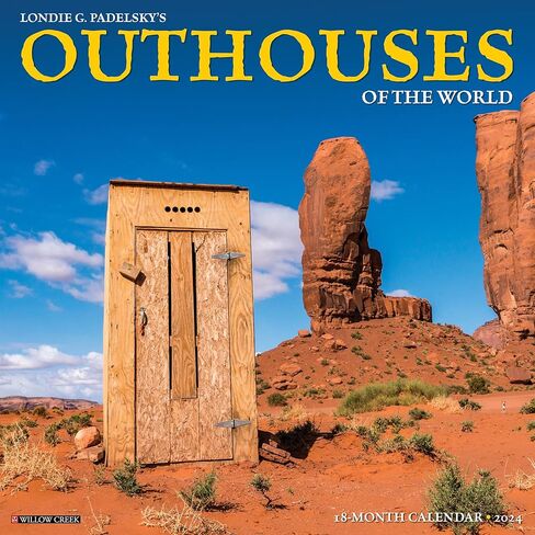 Willow Creek Press Outhouses Monthly 2024 Wall Calendar (12" x 12") in Saudi Arabia