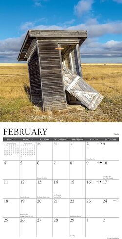 Willow Creek Press Outhouses Monthly 2024 Wall Calendar (12" x 12") in Saudi Arabia
