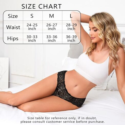 Sexy Lace Underwear for Women Cheeky Hipster Panties Soft breathable Ladies Bikini Multicolor 6 Pack in Saudi Arabia