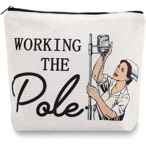 Working The Pole Nurse Bag,ER Nurse Gifts Emergency Room ICU Nurse Gift Nurse Appreciation Makeup Bag Nurse Graduation Gift,Nursing Gifts,Nurse Tote Bag RN Nursing Bag for Work,Shopping,Beach,Travel