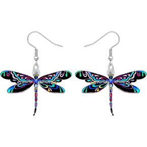 Acrylic Dragonfly Earrings Insects Dangle Summer Jewelry Dragonfly Gifts for Women Girls Charms in Kuwait