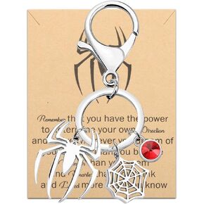 WSNANG Spider Keychain Movie Merchandise Hero Spider Fan Gift Spider Charm Keychain Spider Lover Inspirational Gifts