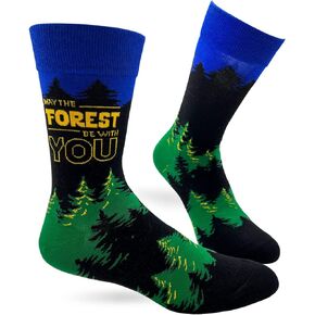 May The Forest Be With You Men's Novelty Crew Socks