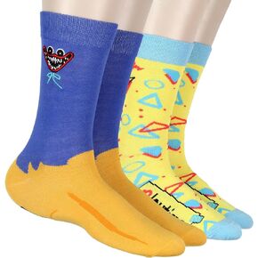 Culture Fly Poppy Playtime Huggy Character Design Adult 2-Pack Crew Socks OSFM