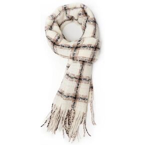 VANLINKER وشاح عصري لخريف وشتاء للنساء كلاسيكي شرابة منقوشة بطانية دافئة مكتنزة كبيرة شعرية التفاف شال VL9323 in Kuwait