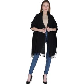 JBL TEXTILE COSMOS Women Handwoven Pure Merino Wool Kullu Shawl, Cashmere Stylish Wrap Scarf Long Solid Stole Wrap