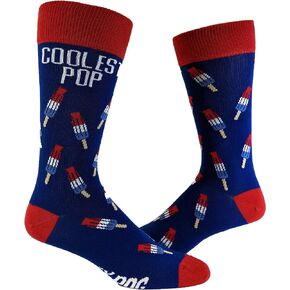 Coolest Pop Socks Funny Father's Day 4th Of July Popsicle Novelty Humor Footwear
