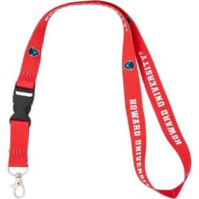 Desert Cactus Howard University Bison Lanyard HU HBCU Car Keys ID Badge Holder Keychain Detachable Breakaway Snap Buckle (Red)