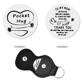 Pocket Hug Token Grandson Gifts from nana grandpa Grandson Birthday Christmas Gift for Grandson Long Distance Relationship Gifts for Grandson Inspirational Gift for Grandsons Men With Leather Case